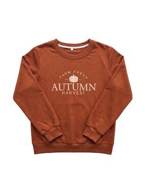 NWOT | Burnt Orange Farm Fresh Autumn Harvest Pumpkin Fall Sweatshirt | Medium